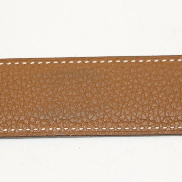 Hermes Chamonix and Togo Leather Constance Reversible Belt 105 CM - Noir/Silver - Picture 3 of 16